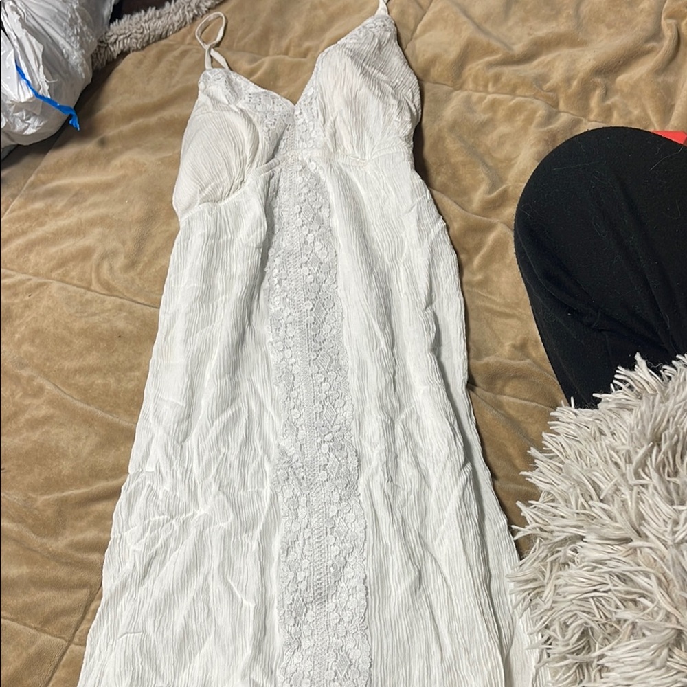 White Lace Chemise with Spaghetti Straps